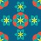 Floral liberty pattern. blue background for fashion, tapestries, prints.