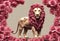 Floral Majesty Vibrant Rose Lion Art Vibrant Lion of Roses
