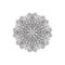 Floral mandala decor. Arabic flower isolated outline openwork