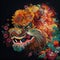 Floral-Maned Lion: A Colorful Twist on Chinese Lion Dance