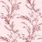 Floral monochrome pattern in pastel colors with vintage hydrangea bouquet