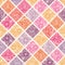 Floral mosaic tiles seamless pattern background