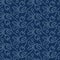 Floral motif sashiko style japanese needlework. Seamless vector pattern. Hand stitch tulip flower indigo blue line texture textile