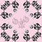 Floral oriental colorless pattern, abstract spots . Hand drawn