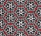 Floral oriental seamless ornament. Ornamental tile pattern with flower bloom in traditional eastern asian style