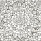 Floral ornament seamless pattern. Black and white round ornament texture