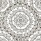 Floral ornament seamless pattern. Black and white round ornament texture