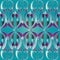 Floral paisley seamless border pattern. Light blue background. E