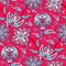 Floral paisley seamless pattern in oriental style. Stylized flower and leaves textile inspired by Turkey or Iran tradition.