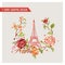 Floral Paris Graphic Design - for T-shirt, Fashion, Background