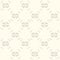 Floral pattern background, rhombuses. Grey ornament on light yellow background