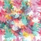 Floral pattern with colorful foliage