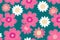 Floral pattern. Enchanting Blooms. A Captivating Floral Pattern Background. Generative AI