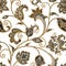 Floral pattern. Flourish oriental ethnic background. Arabic orn