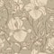 Floral pattern. Flower background. Floral ornamental engraving with iris flowers. Spring flourish garden