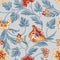 Floral pattern. Flower seamless background. Flourish ornamental garden wallpaper