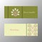 Floral pattern green horizontal banner collection