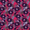 Floral pattern on red background