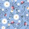 Floral pattern, Seamless texture with flowers, Vector seamless female textile pattern
