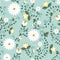 Floral pattern, Seamless texture with flowers, Vector seamless female textile pattern