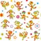 Floral patterned children background