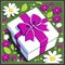 Floral Patterned Gift Box with a Bow.