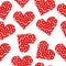 Floral patterned heart seamless background