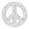 Floral peace symbol