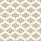 Floral pendant shape seamless pattern. Soft blue and gold colors drop design background.