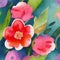 Floral petals Design, colorful background And illustration, watercolor