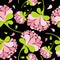 Floral pink seamless pattern