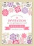 Floral poster design template with place for your text. Wedding invitation