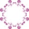 Floral purple circular element