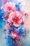 Floral Reverie: Serene Beauty of Colorful Flowers in Watercolor Serenade