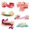 Floral Ribbon Banners