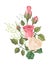 Floral rose composition. Pink flower wedding decoration