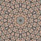 Floral rotate mosaic in orange and gray