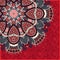 Floral round pattern in ukrainian oriental ethnic