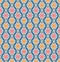 Floral scales pattern classic blue background small orange flower motif seamless Japan style elegant geometric ornament. Modern