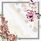 Floral scarf pattern background with flowers