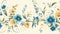 Floral Scroll Wallpaper: Vibrant Brushwork With Classical Motifs