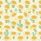 Floral seamless baby pattern Camomiles delicate t