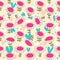 Floral seamless baby pattern. Camomiles delicate texture. Daisy. Bright background with flowers