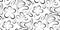 Floral seamless background. Black pattern on a white background