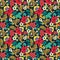 Floral seamless ethnical pattern