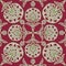 Floral seamless fabric pattern. Flourish tiled oriental ethnic background.