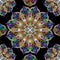 Floral seamless mandalas pattern. Colorful patterned vector background. Vintage flowers, leaves. Round flourish Baroque mandala