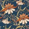 Floral seamless pattern, background In art nouveau style,