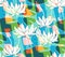 Floral seamless pattern background. Ornament with stylized lotus