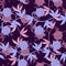 Floral seamless pattern with beautiful flowers in lavender and lilac colors. Delicate print for fabric, textile, wallpaper